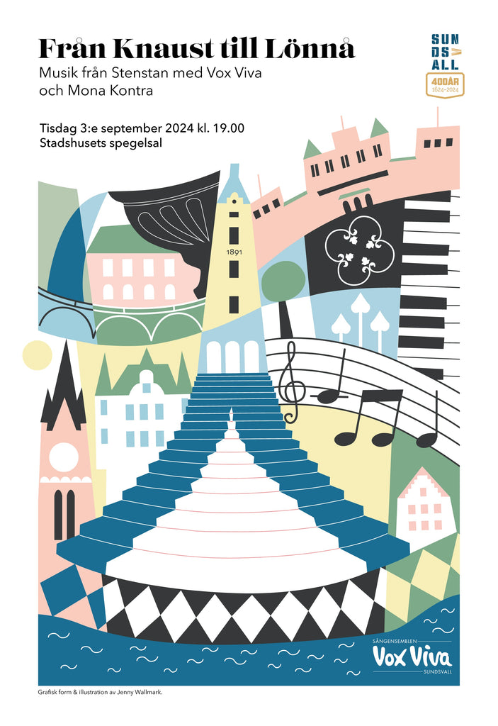 Uppdrag: Illustrerad affisch till konsert i Sundsvall